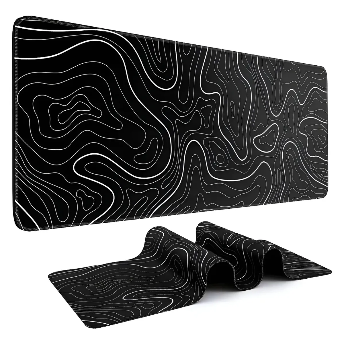 KUANGYE - Alfombrilla Xl Mouse Pad Antideslizante Linea Futurista 80x30cm