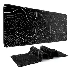 KUANGYE - Alfombrilla Xl Mouse Pad Antideslizante Linea Futurista 80x30cm