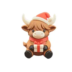 GENERICO - Figura Decorativa - Vaca de las Tierras Altas