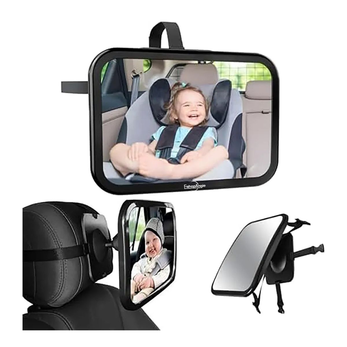 ESHOPANGIE - Espejo Retrovisor Auto Bebe 360° Seguridad Silla Espalda Xl