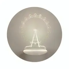 GENERICO - Lámpara LED De Mesa 3D USB Luz Rueda Fortuna