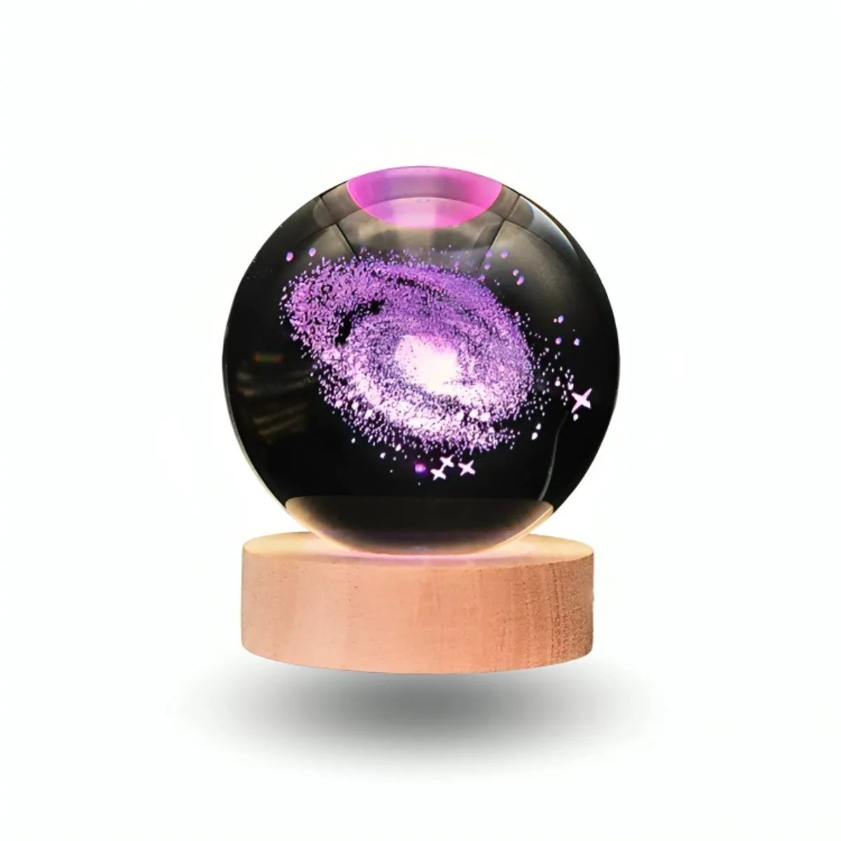GENERICO - Lampara Bola De Cristal LED RGB Colores Galaxia