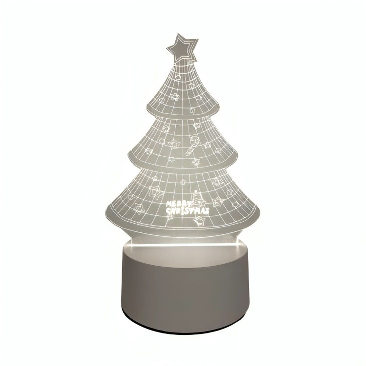 GENERICO - Lámpara LED De Mesa 3D USB Luz Arbol Navidad