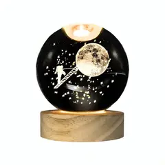 GENERICO - Lampara Bola De Cristal LED Astronauta