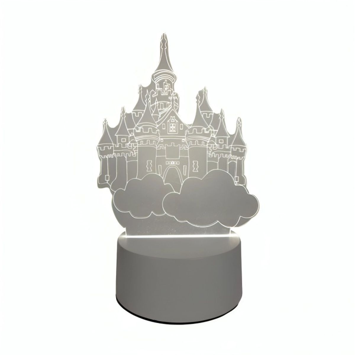 GENERICO - Lámpara LED De Mesa 3D USB Luz Castillo