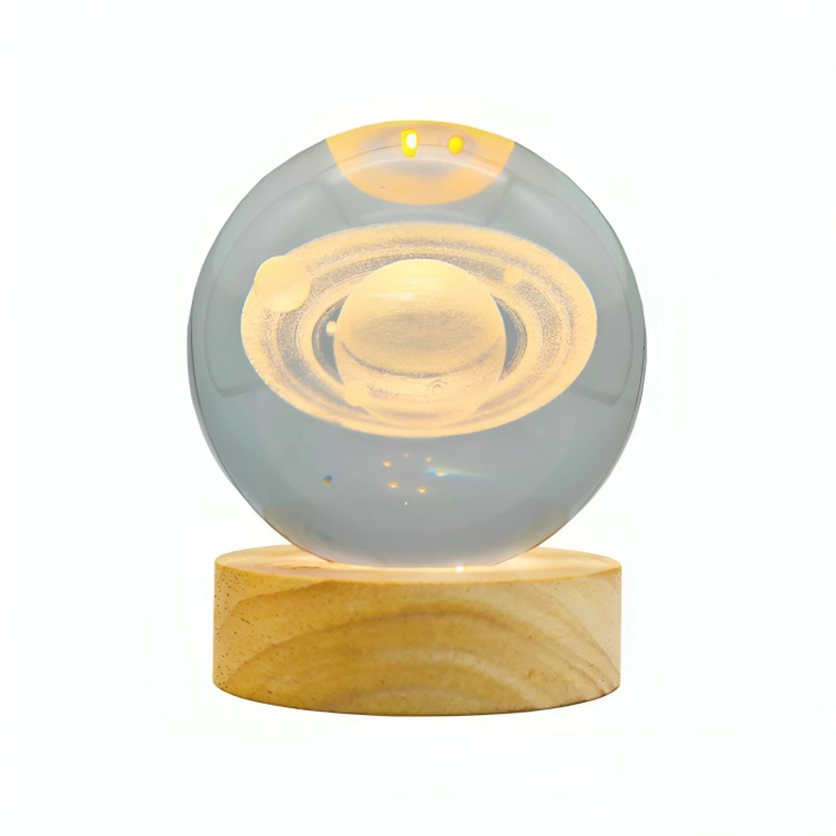 GENERICO - Lampara Bola De Cristal LED Saturno