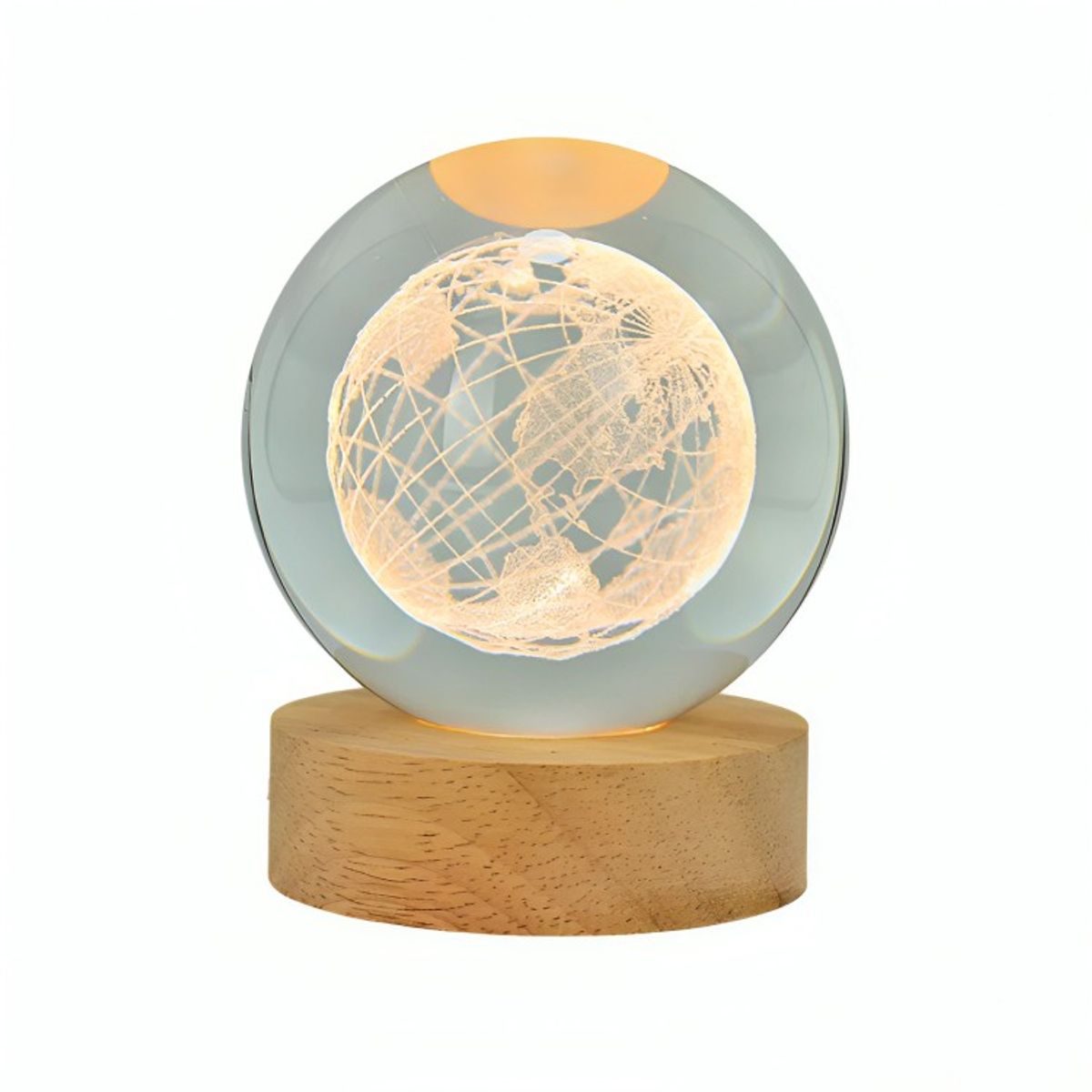 GENERICO - Lampara Bola De Cristal LED Globo Mundo
