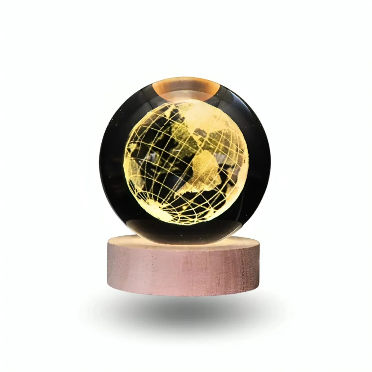 GENERICO - Lampara Bola De Cristal LED RGB Colores Mundo