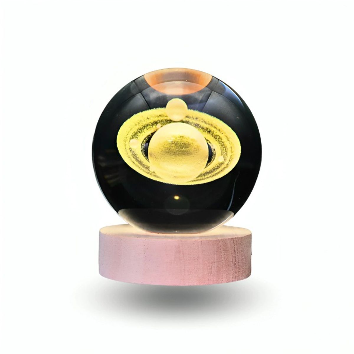 GENERICO - Lampara Bola De Cristal LED RGB Colores Saturno