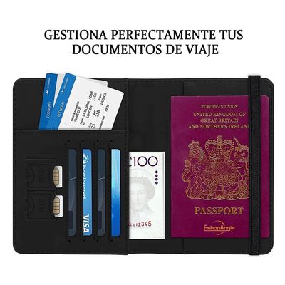 Imagen 2 del producto Porta Pasaporte Documentos Funda Protectora Viaje