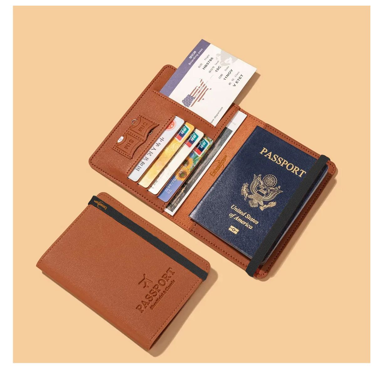ESHOPANGIE - Porta Pasaporte Documentos Funda Protectora Viaje