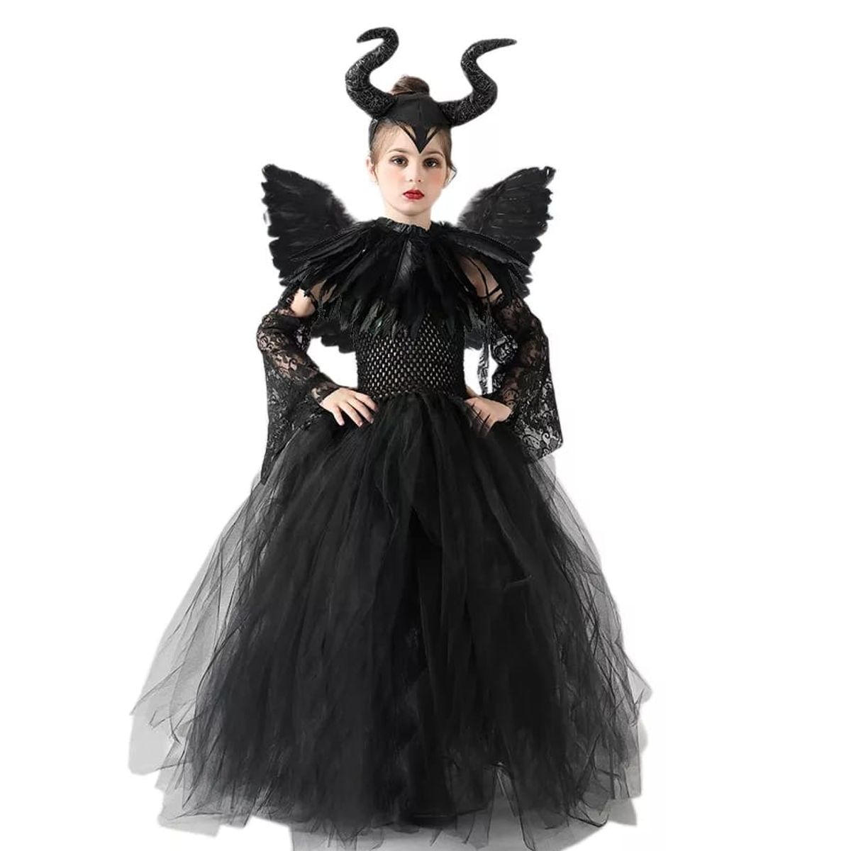 GENERICO - Disfraz Gótico Bruja Con Accesorios Halloween Cosplay