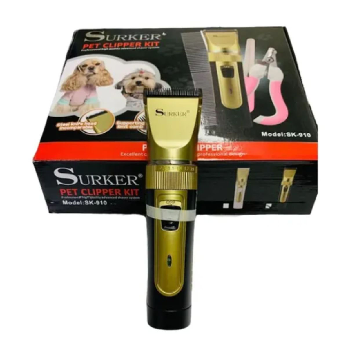 GENERICO - Kit Profesional de Cortapelos SURKER para Mascotas  Aseo Completo en Casa USB