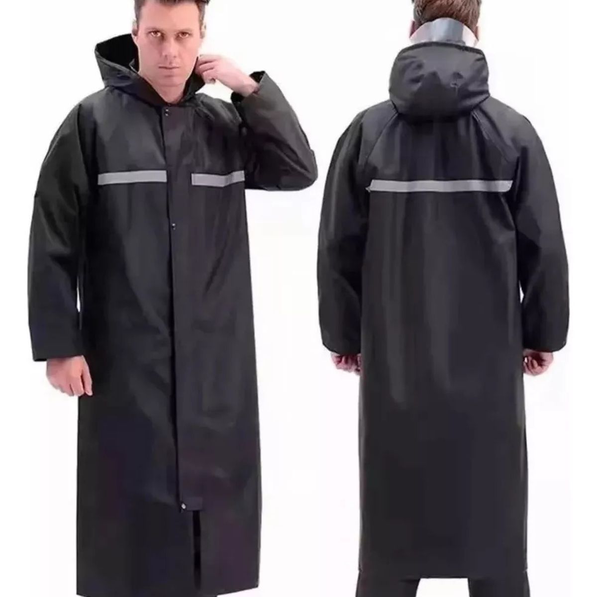GENERICO - Poncho Impermeable Reflectante Con Capa Lluvia