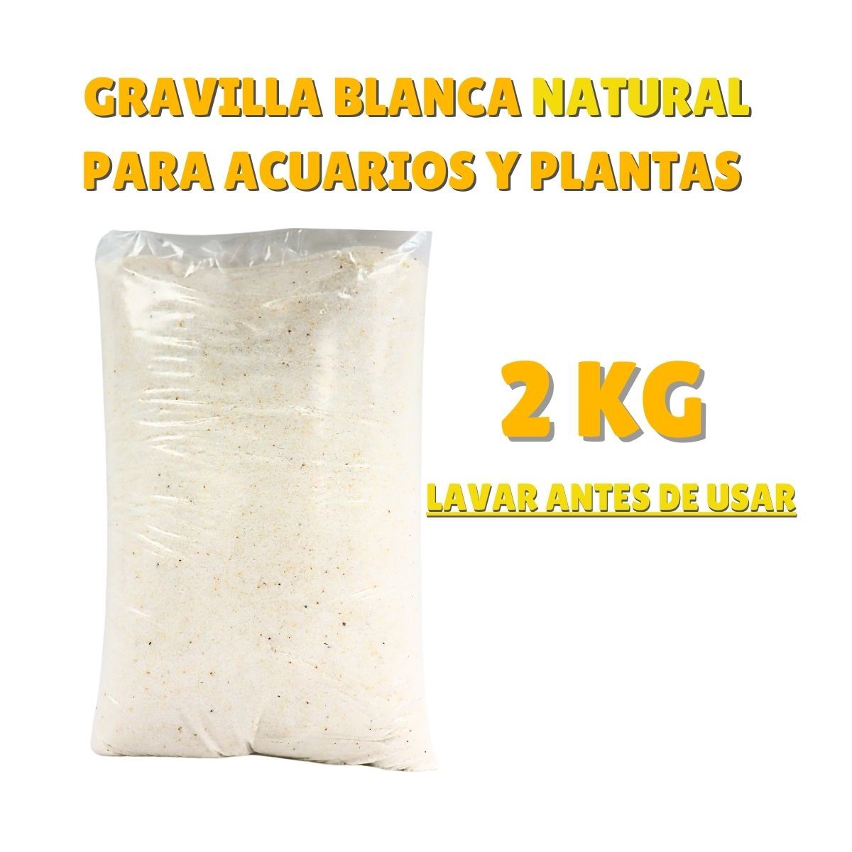 GENERICO - Arena de Sílice para Acuarios 2kg Decoración Gravilla Fina