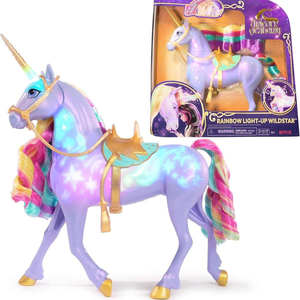 SPINMASTER - Academia De Unicornio Juguete Con Luces Sonidos Y Música