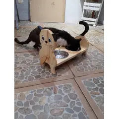 GENERICO - Comedero PARA GATO fuentes desmontables- Decorativo y Ergonómico