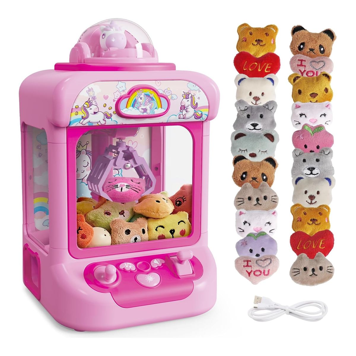 GENERICO - Juguete Maquina Expendedora de Peluches Para Niños 20 Mini Peluches