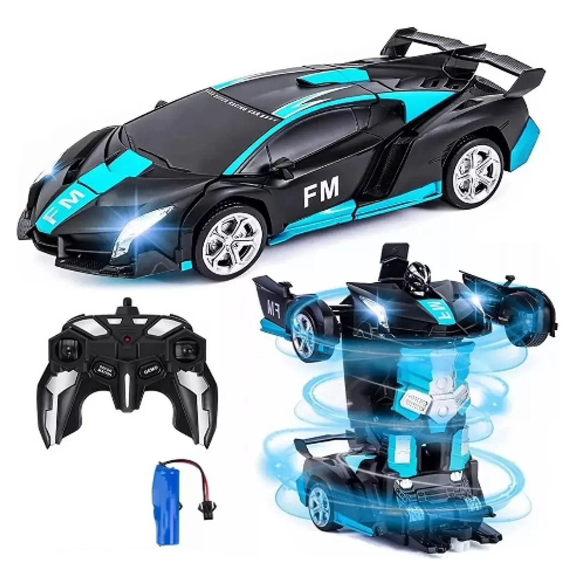 GENERICO - Auto Carro Control Remoto Recargable Transformers Robot
