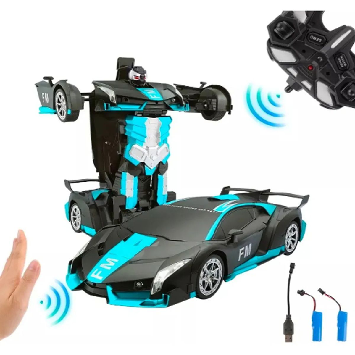 GENERICO - Auto Carro Control Remoto Recargable Transformers Robot