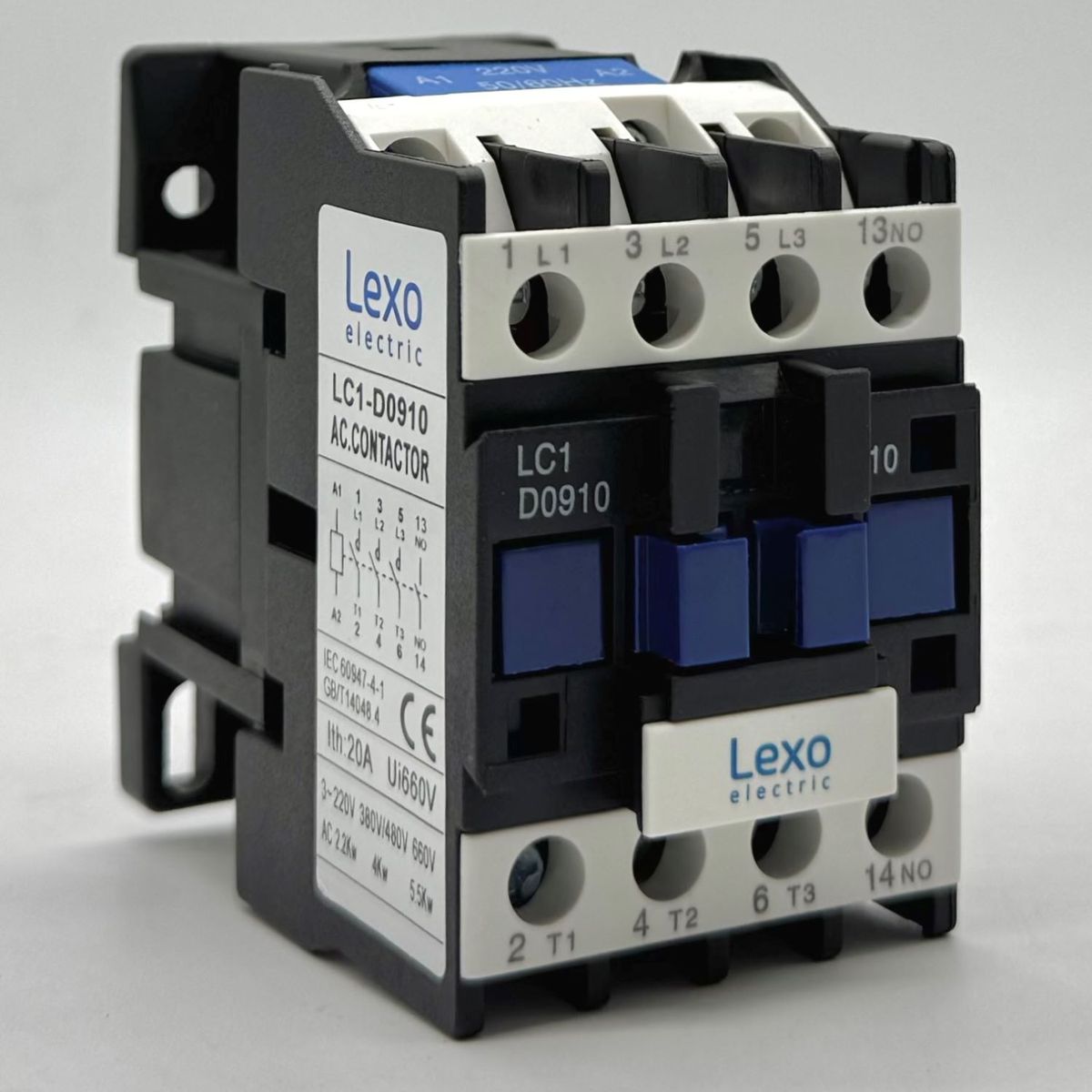 LEXO - Contactor 9a  3p + 1no Trifásico Bobina 220v - Lexo