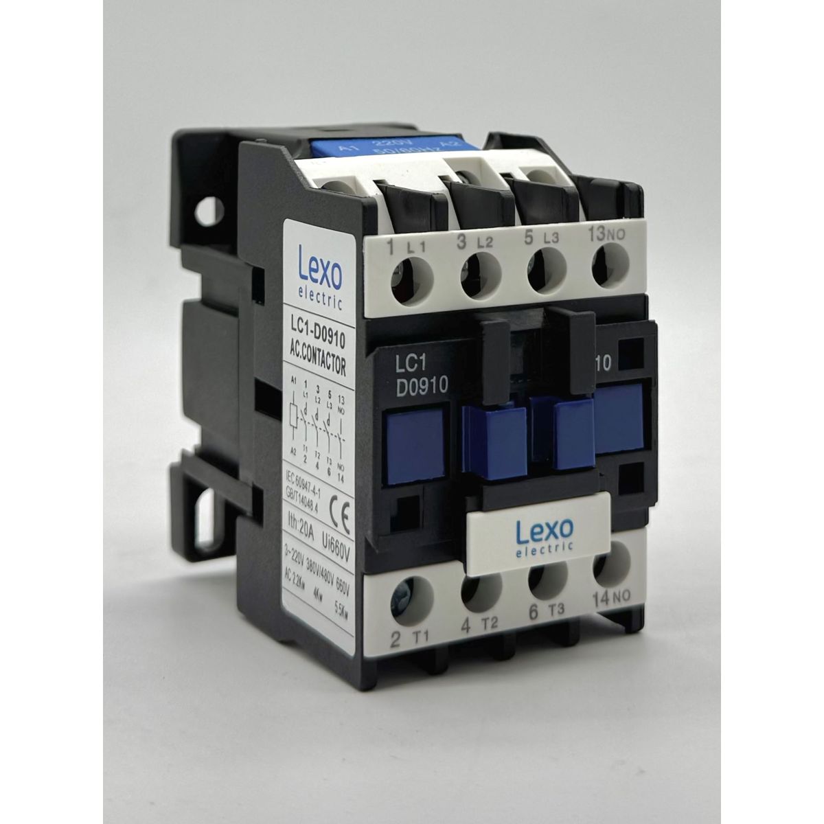 LEXO - Contactor 9a  3p + 1no Trifásico Bobina 220v - Lexo