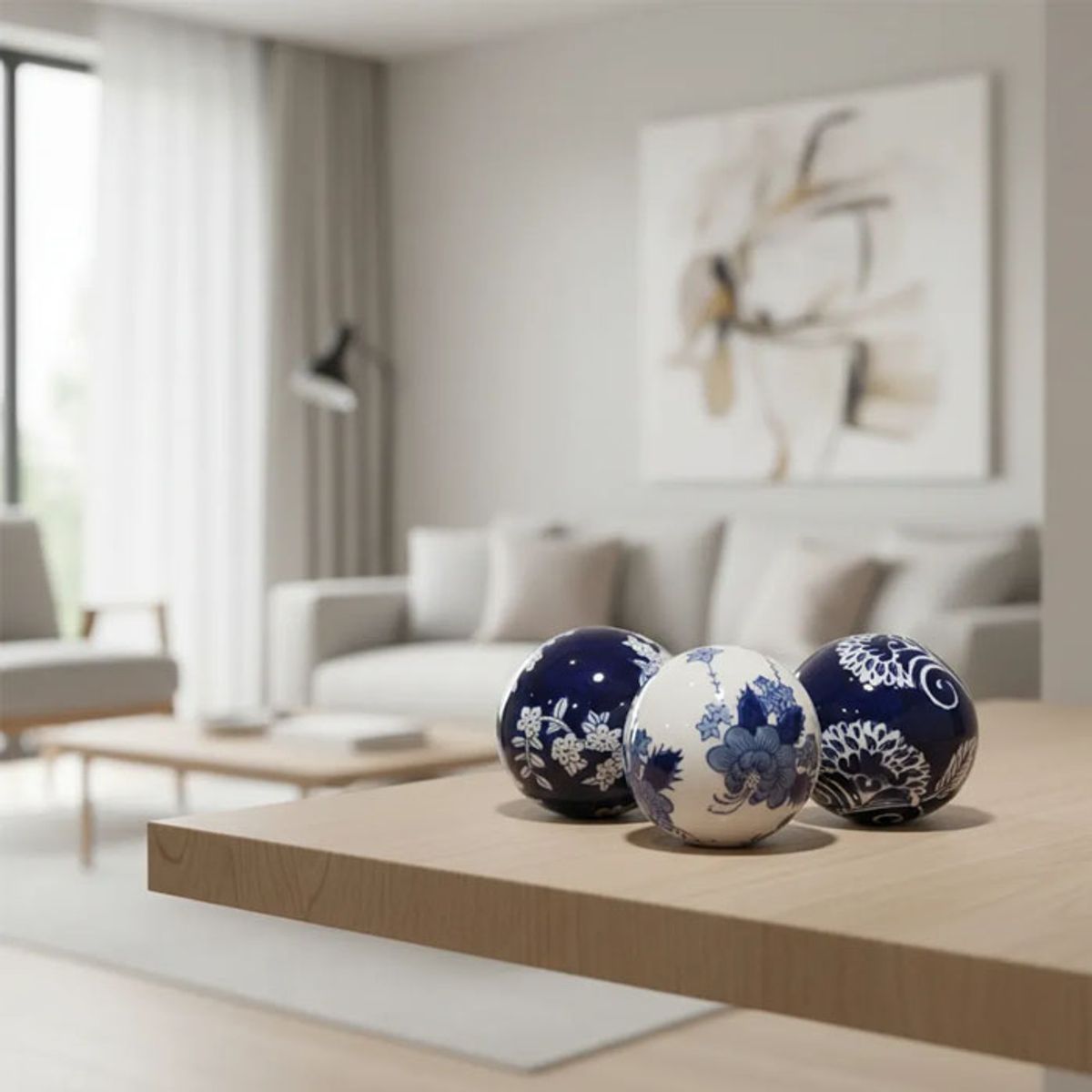 BRIC - Set De 3 Adornos Decorativos De Porcelana