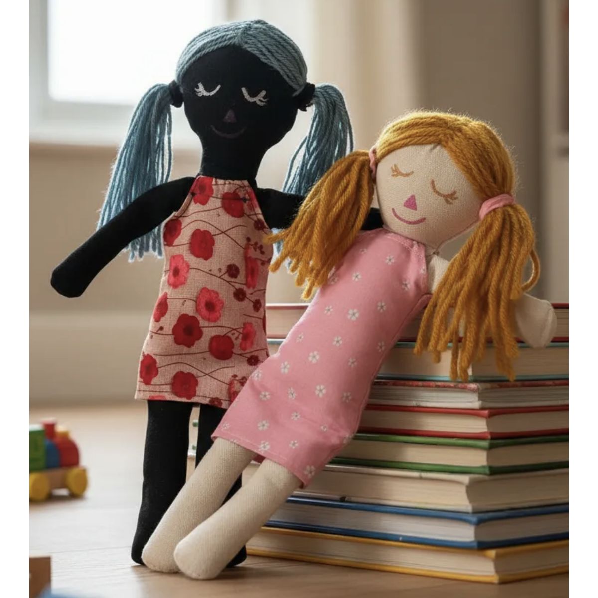 HAOKIDS - Mis primeras muñecas María & Celeste Waldorf y Montessori 32 cm Inclusión Educativa