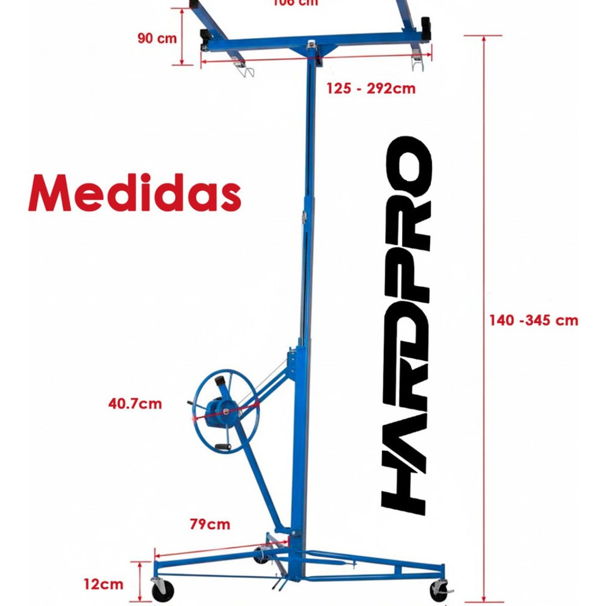 HOMEBRANDT - Elevador De Placas Paneles De Yeso Carton 33mtrs Andamio