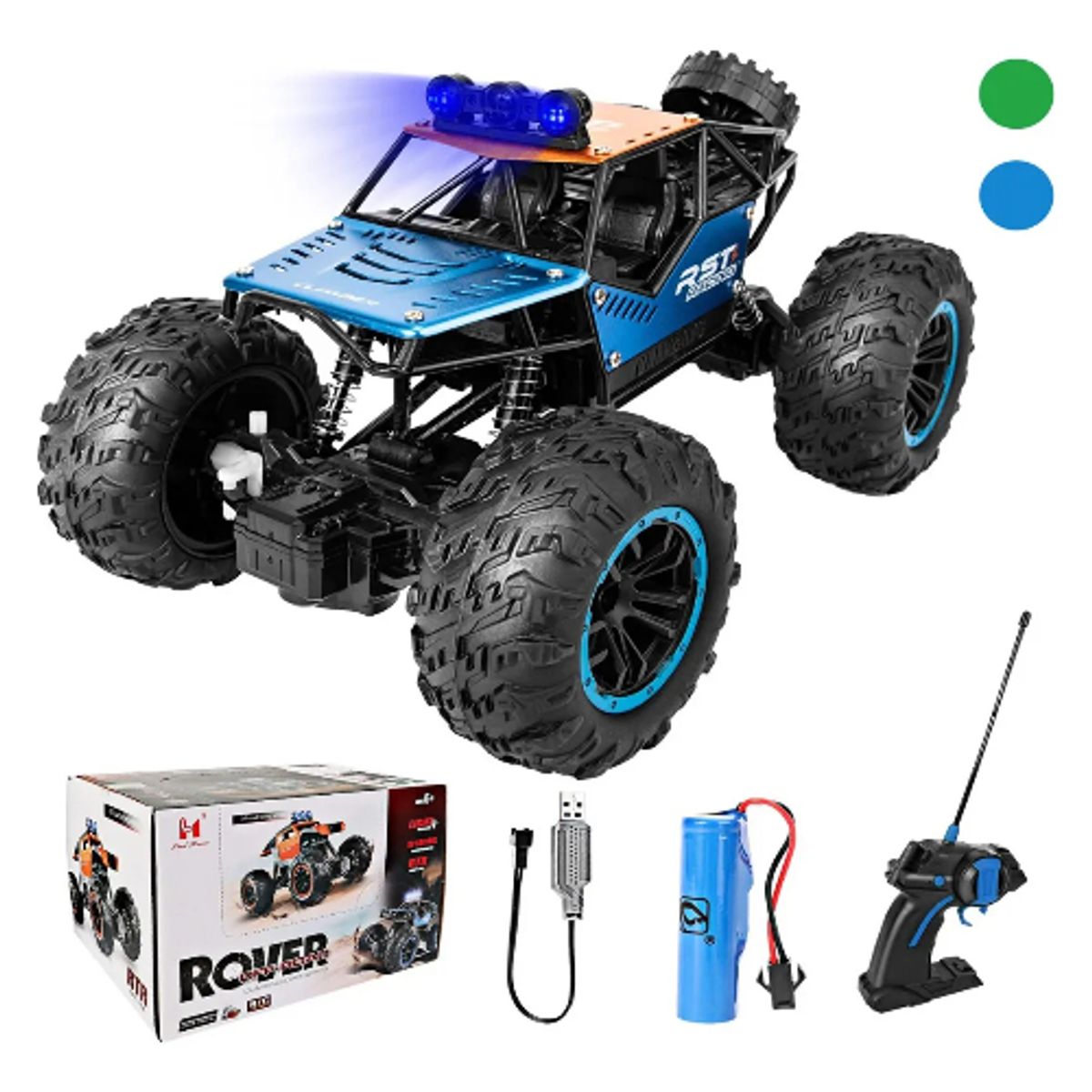 GENERICO - Auto Carro A Control Remoto Recargable Con Led 18kmh