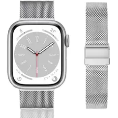 GENERICO - Correa malla acero inoxidable Apple watch 38 / 40 / 41 / S11 S10 42mm Plateado