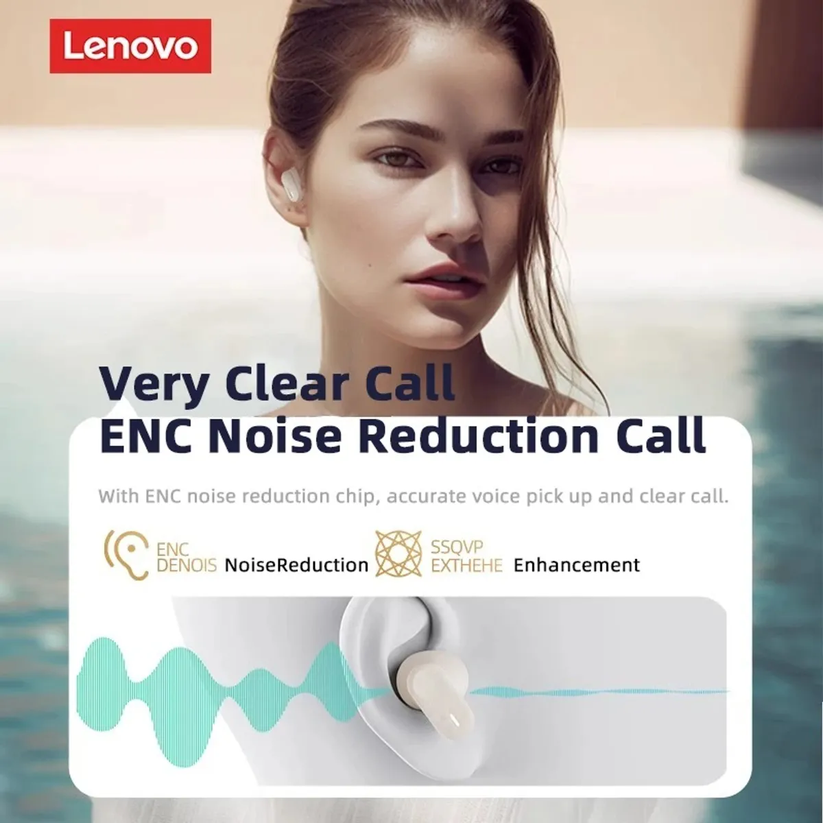 LENOVO - Audífono In-Ear Bluetooth LP19