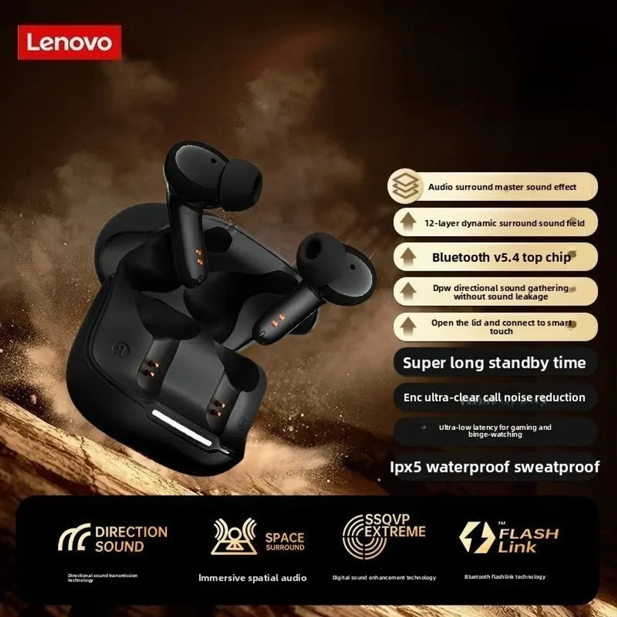 LENOVO - Audífono In-Ear Bluetooth EA240 TWS