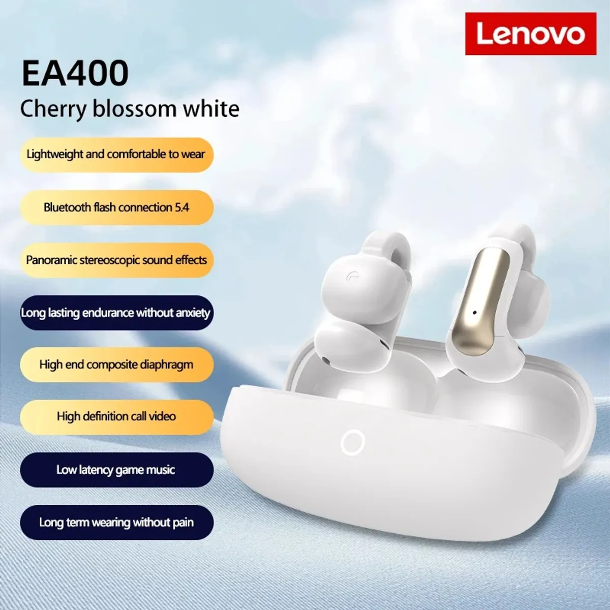 LENOVO - Audífono In-Ear Bluetooth EA400
