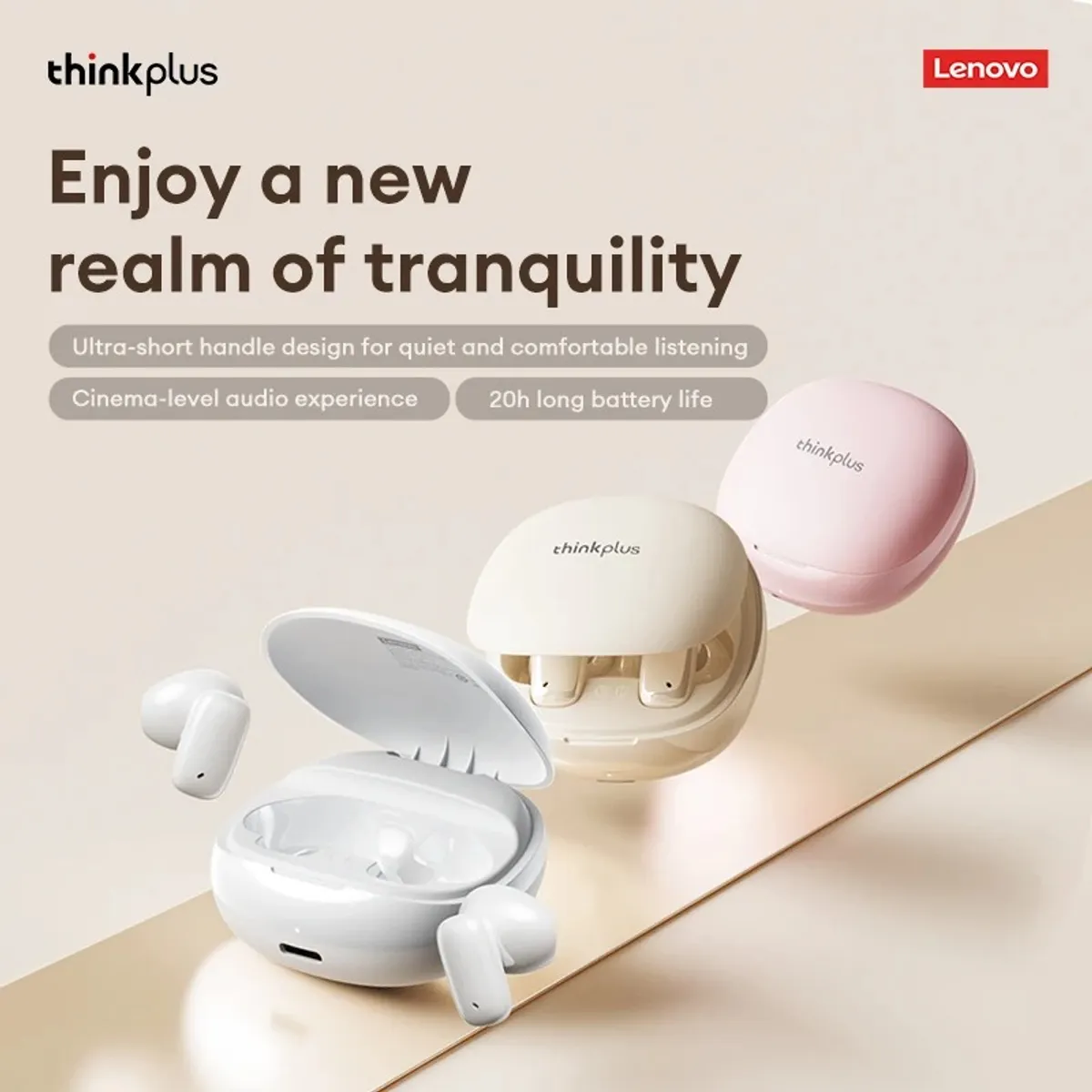 LENOVO - Audífono In-Ear Bluetooth LP29 PRO