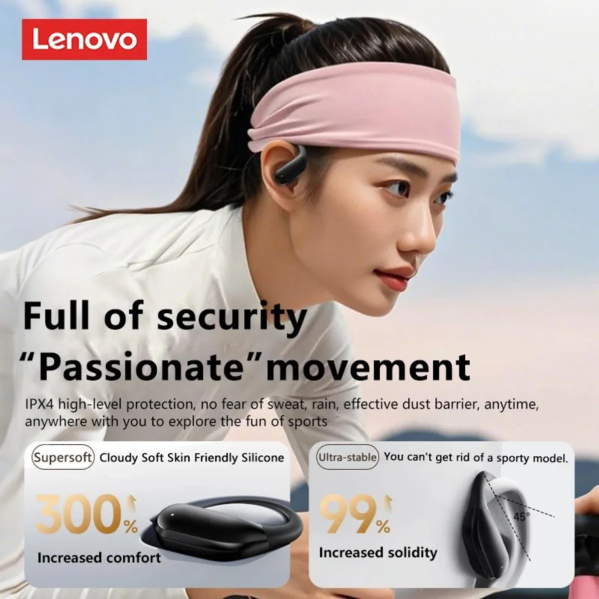 LENOVO - Audífono In-Ear Bluetooth XT55 OWS