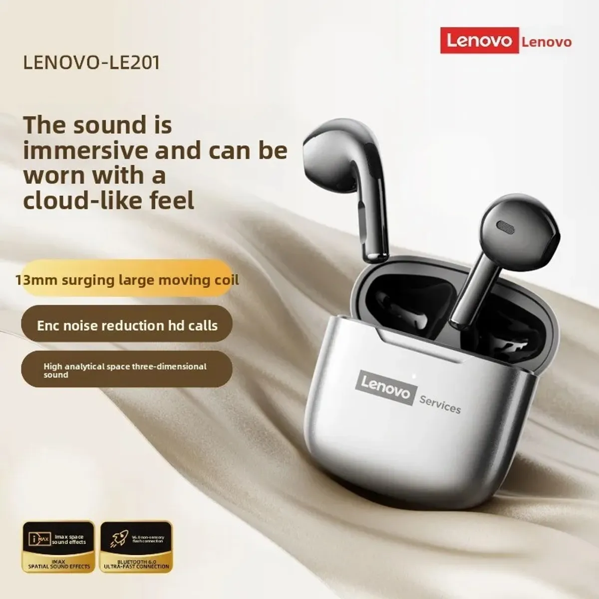 LENOVO - Audífono In-Ear Bluetooth LE201