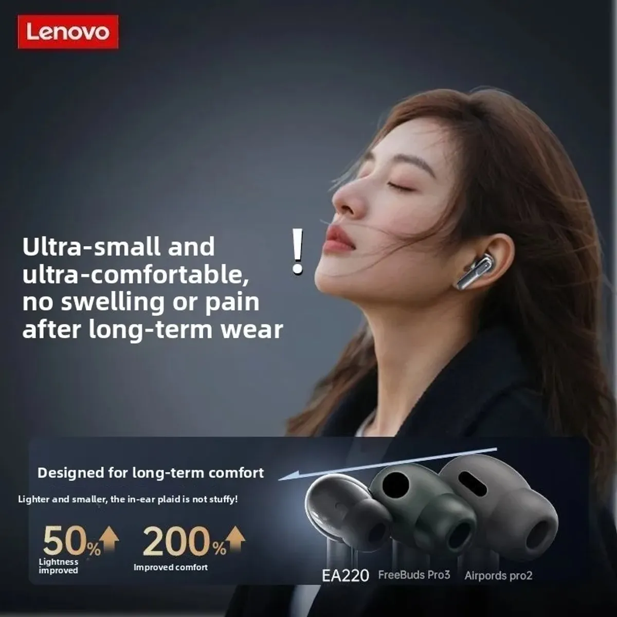 LENOVO - Audífono In-Ear Bluetooth EA220