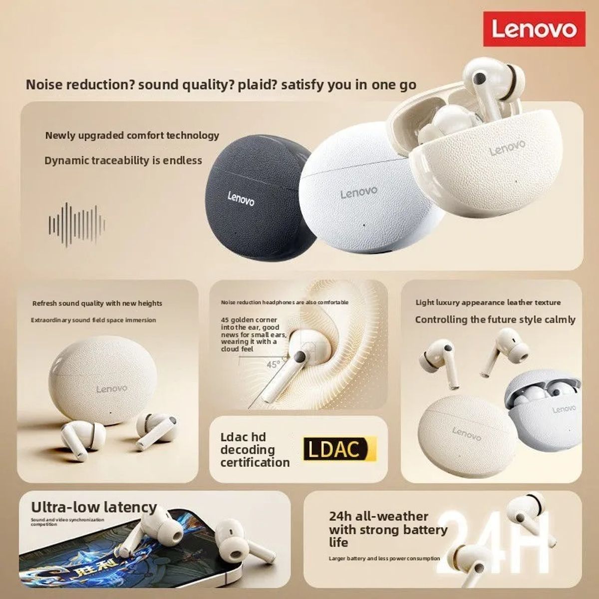 LENOVO - Audífono In-Ear Bluetooth EA230P