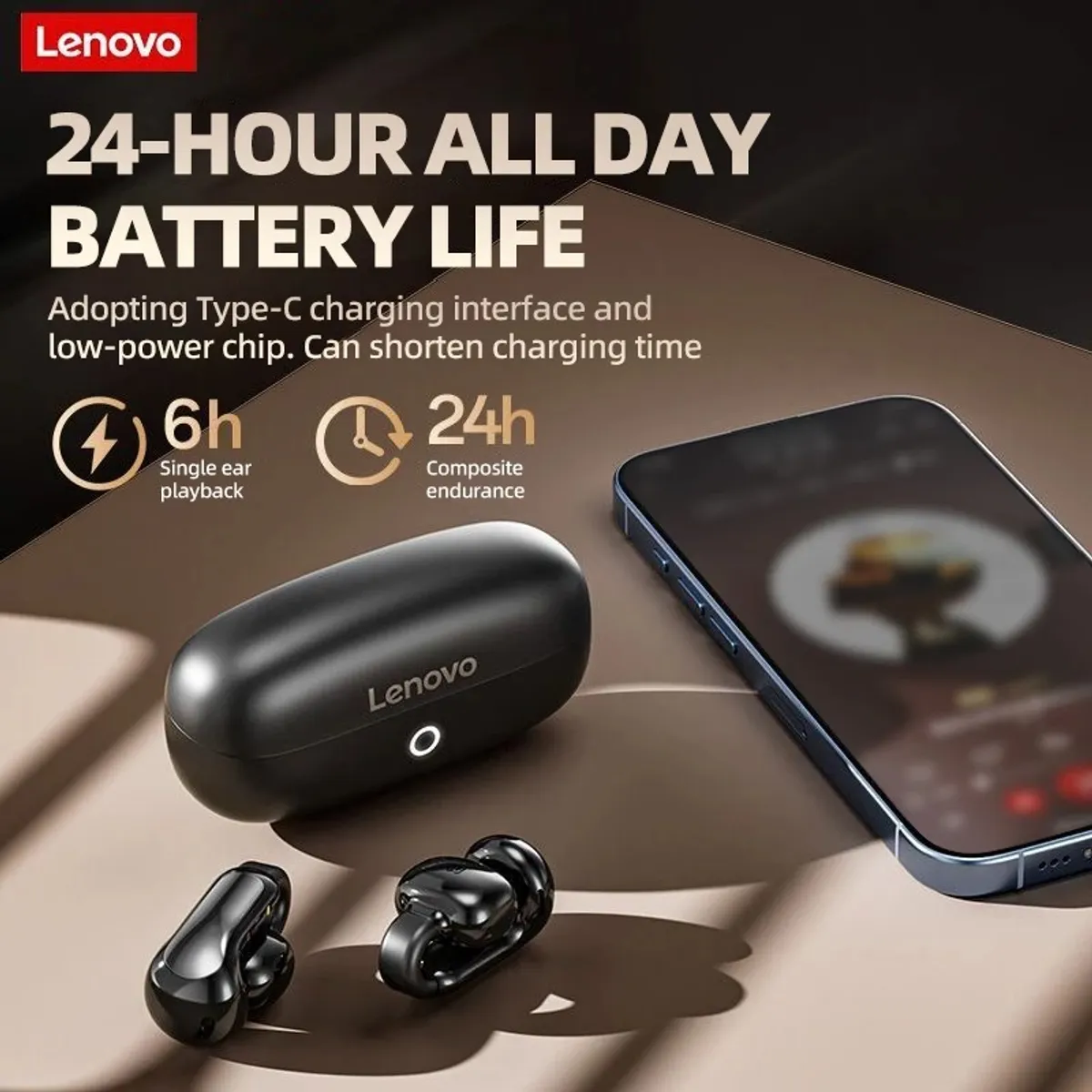 LENOVO - Audífono In-Ear Bluetooth EA400