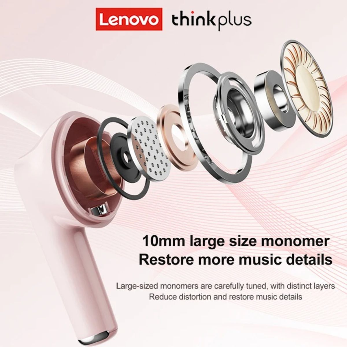LENOVO - Audífono In-Ear Bluetooth LP3 Pro TWS