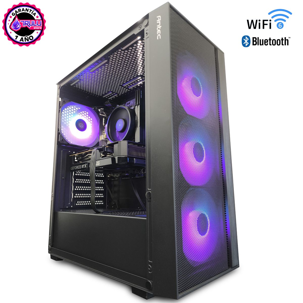 AMD CORP - PC GAMER AMD RYZEN 5 9600 - 16GB RAM - RTX 5060 - 500GB SSD - WIFI BLUETOOTH - COOLER PANTALLA TEMP