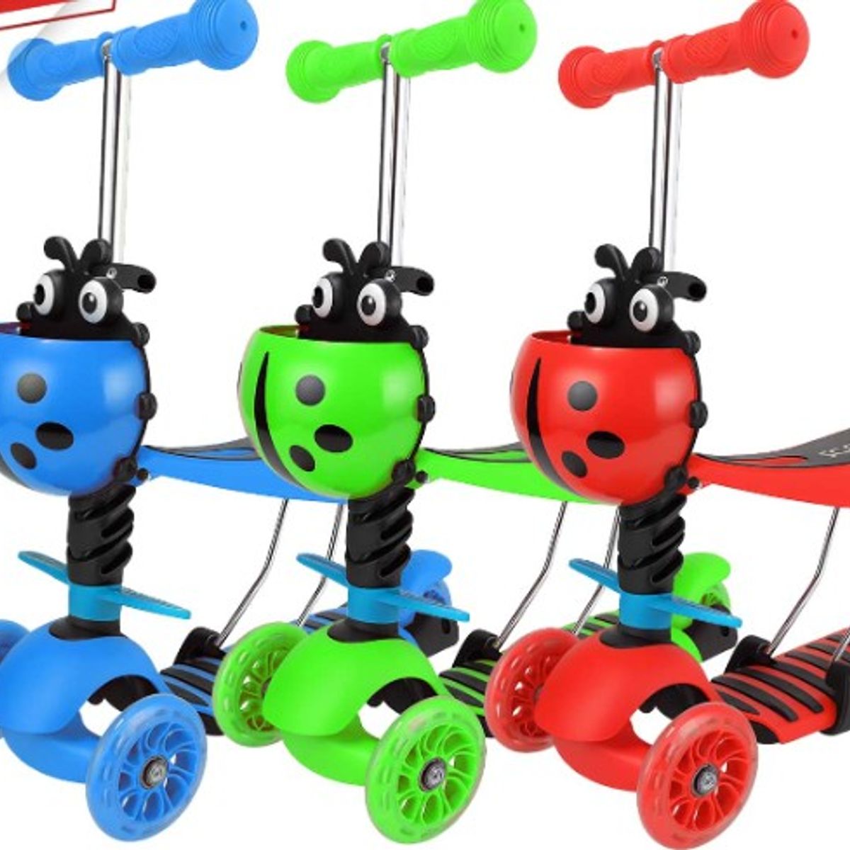 GENERICO - Scooter Chinita 3 en 1 Paseo ROJO