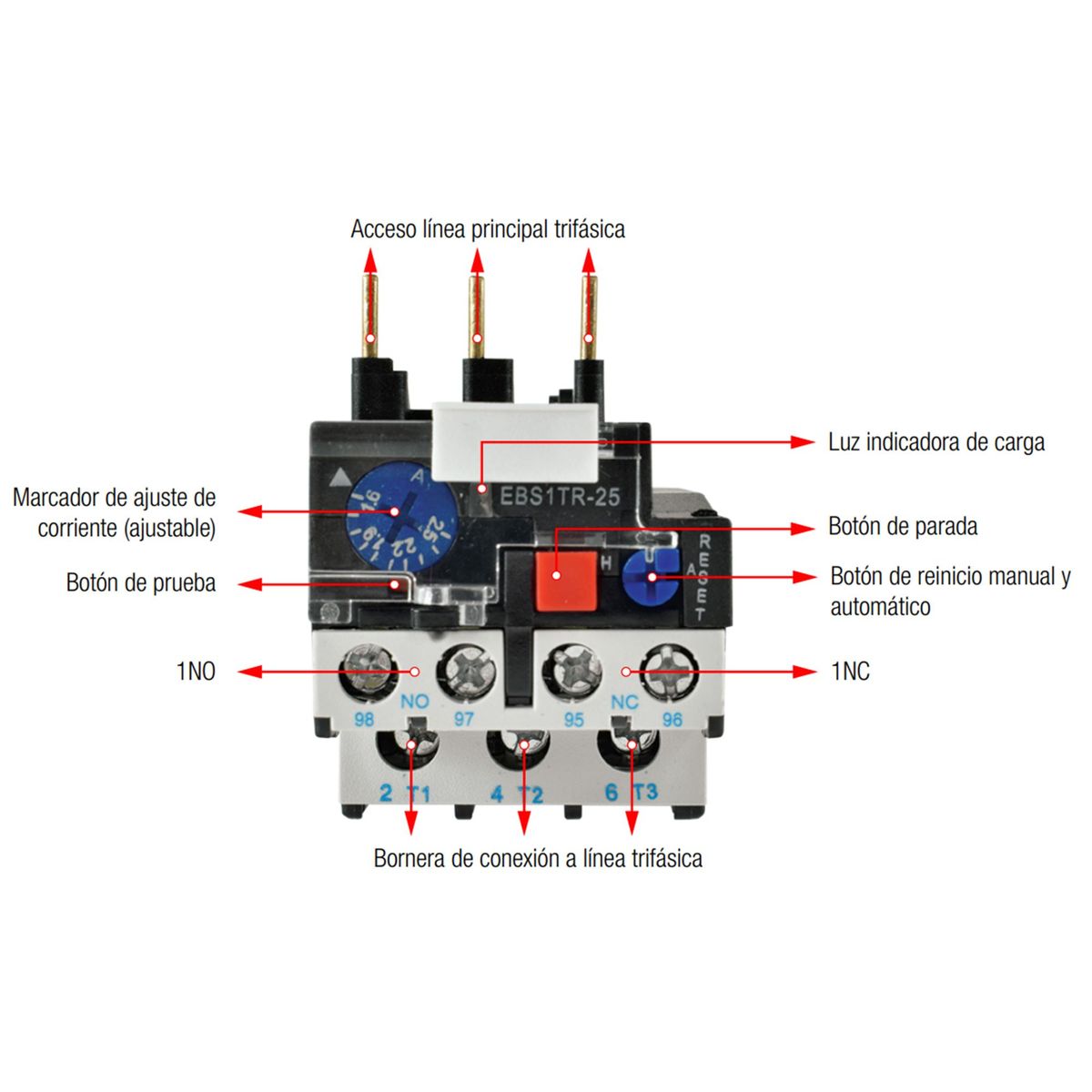 LEXO - Relé Térmico Regulable 2.5 - 4a Para Contactor - Lexo