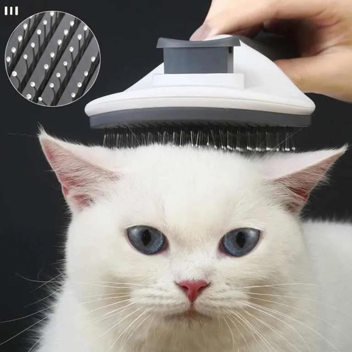 GENERICO - Cepillo Para Perros Y Gatos Para Mascotas Limpieza Gris