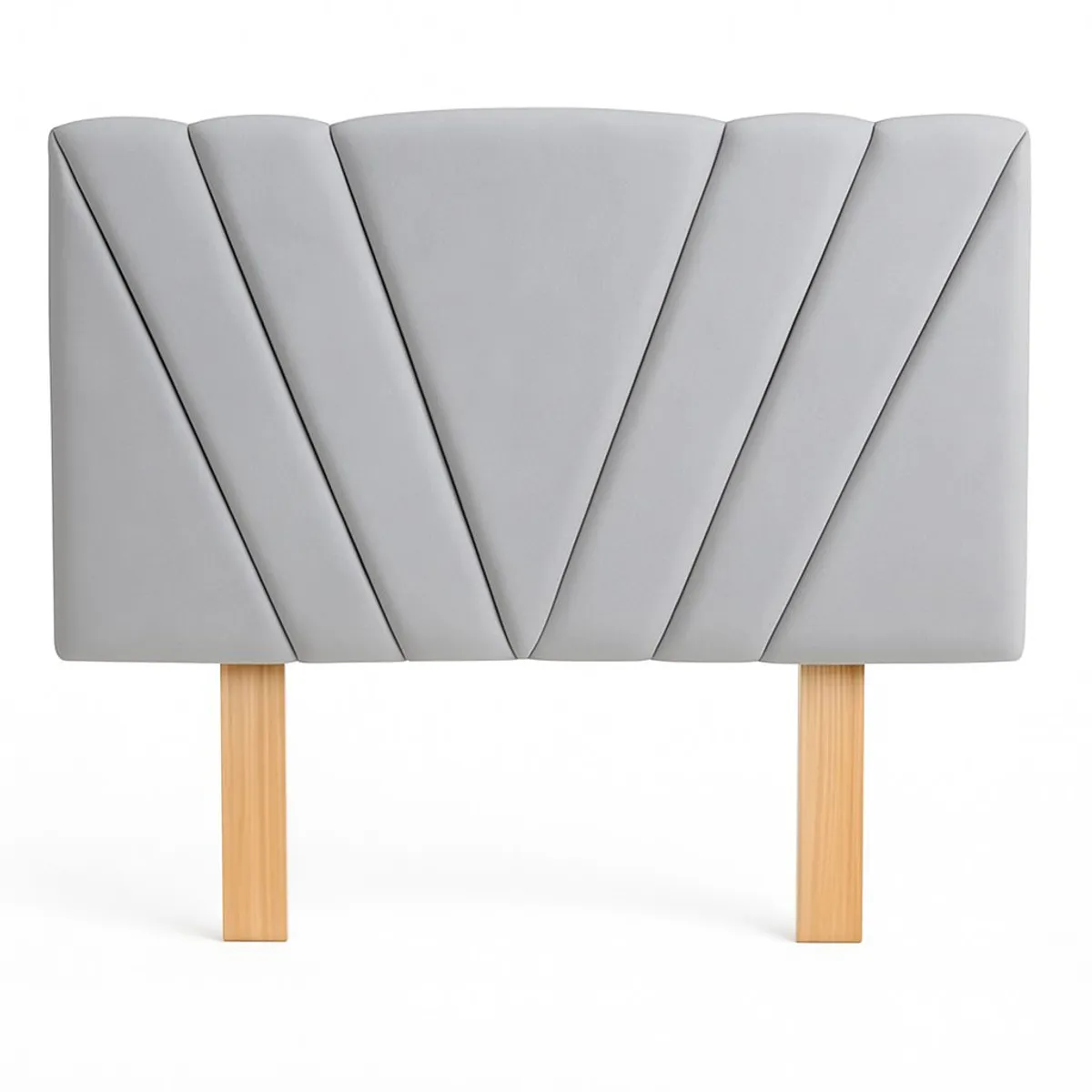 GENERICO - Respaldo 2 Plazas Tubular en V Gris Claro Perla