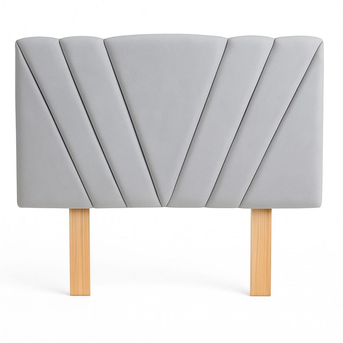 GENERICO - Respaldo 2 Plazas Tubular en V Gris Claro Perla