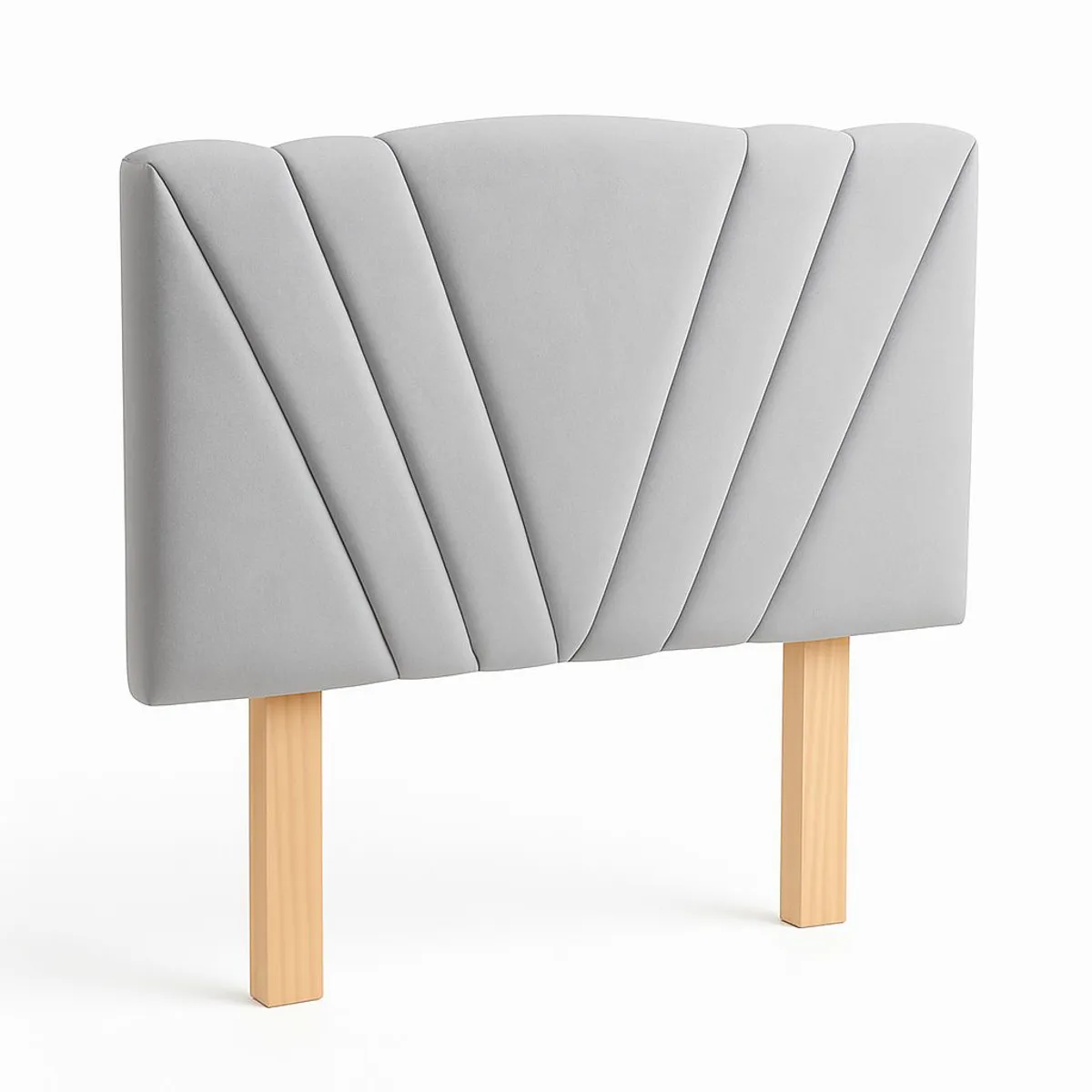 GENERICO - Respaldo 2 Plazas Tubular en V Gris Claro Perla