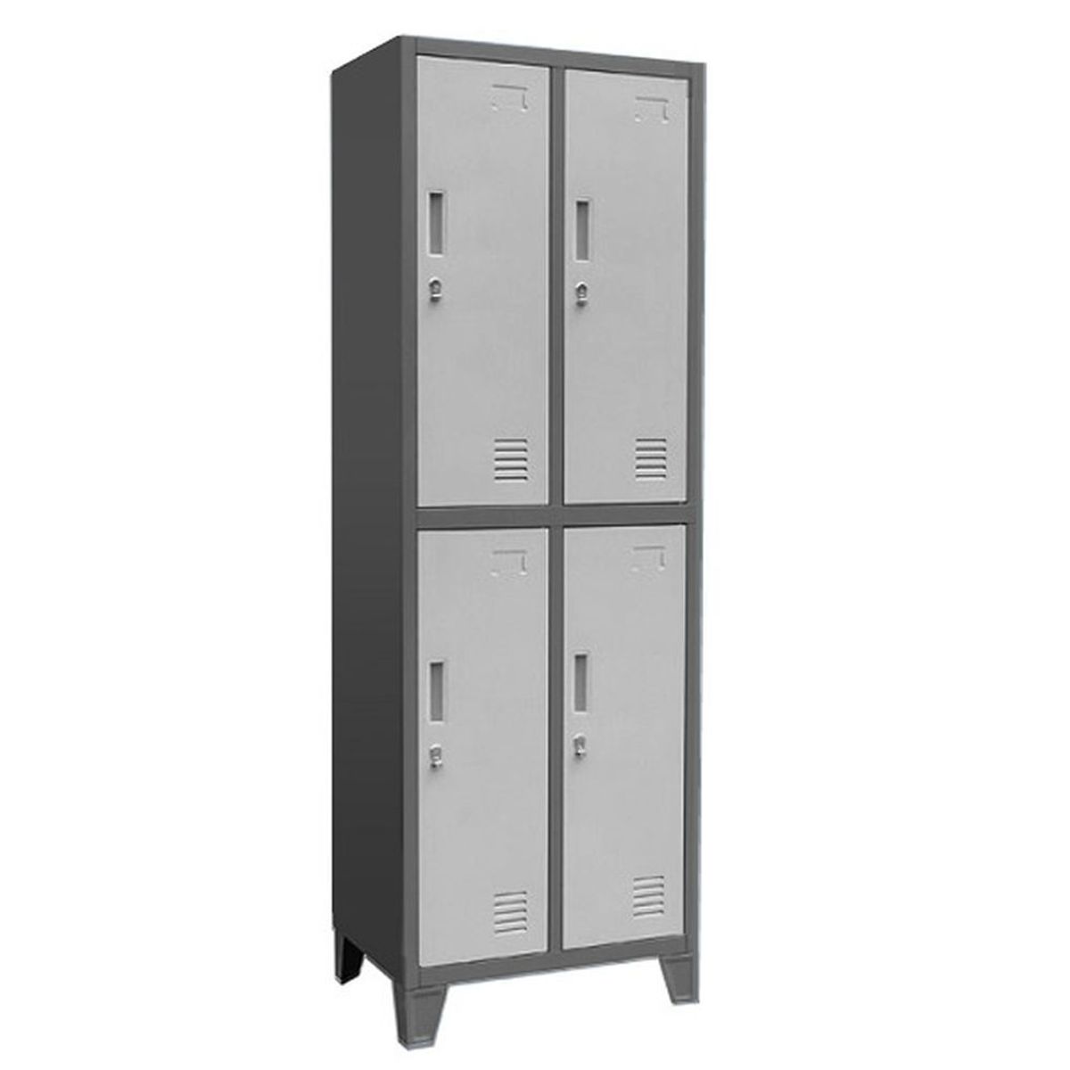 GENERICO - Locker Metalico 2 Cuerpos 4 Puertas L200-2