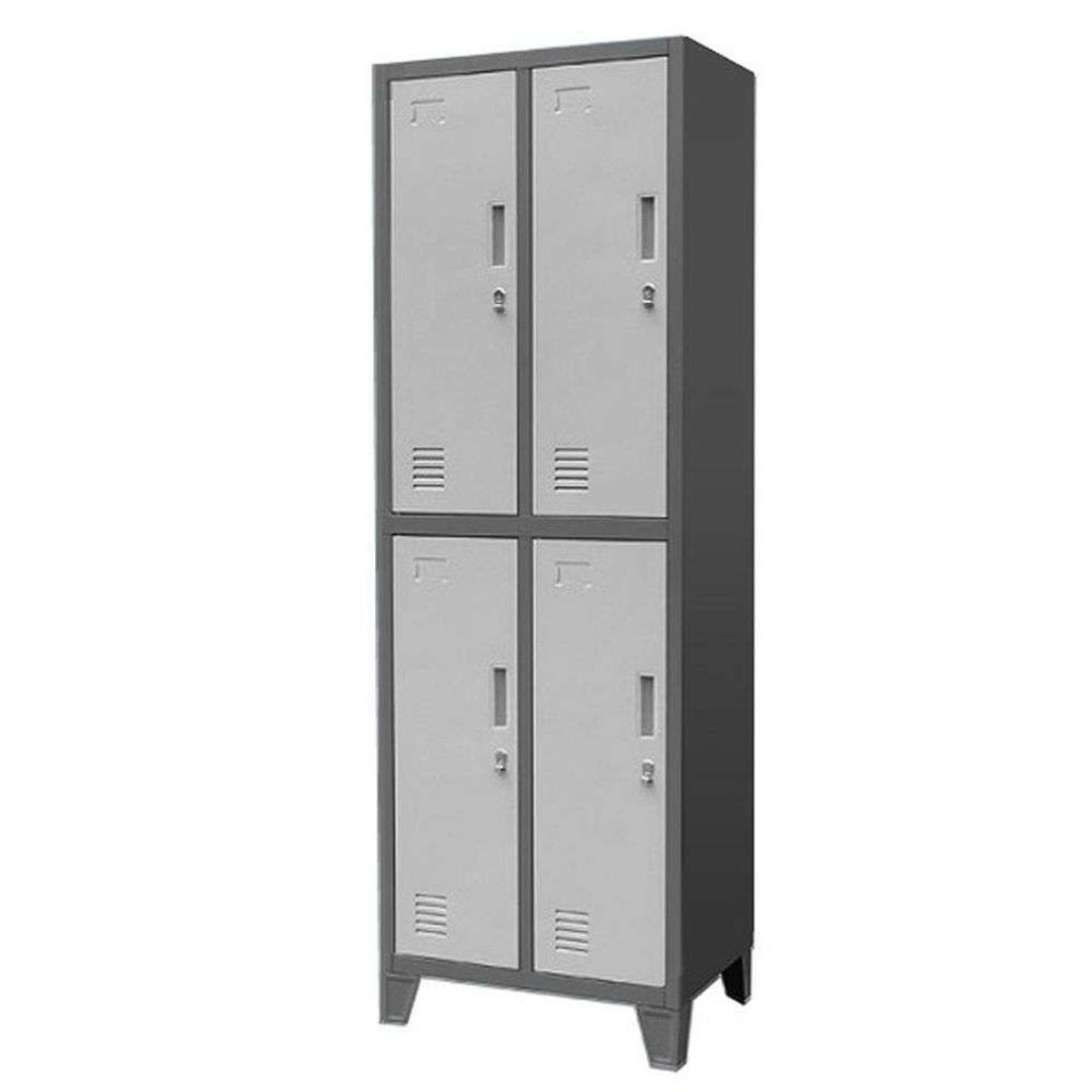 GENERICO - Locker Metalico 2 Cuerpos 4 Puertas L200-2